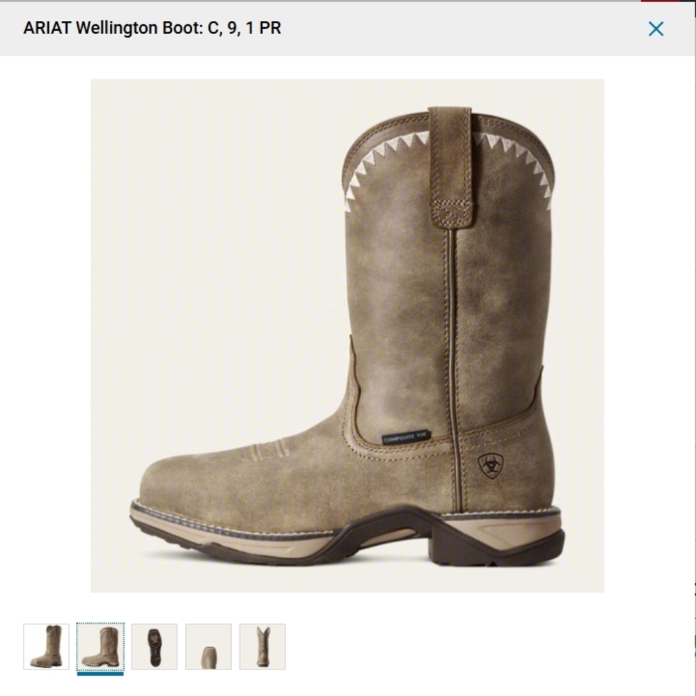 Ariat Tan Heeled Boots - Picture 6 of 6